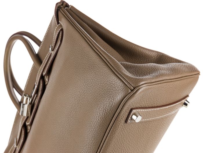 Hermes Etoupe Togo Birkin 35 Bag
