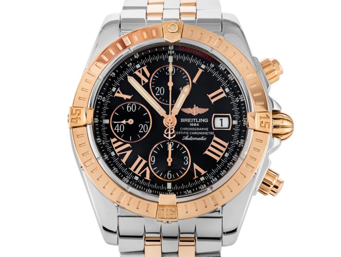 Breitling Chronomat Evolution Chronograph Two Tone Watch
