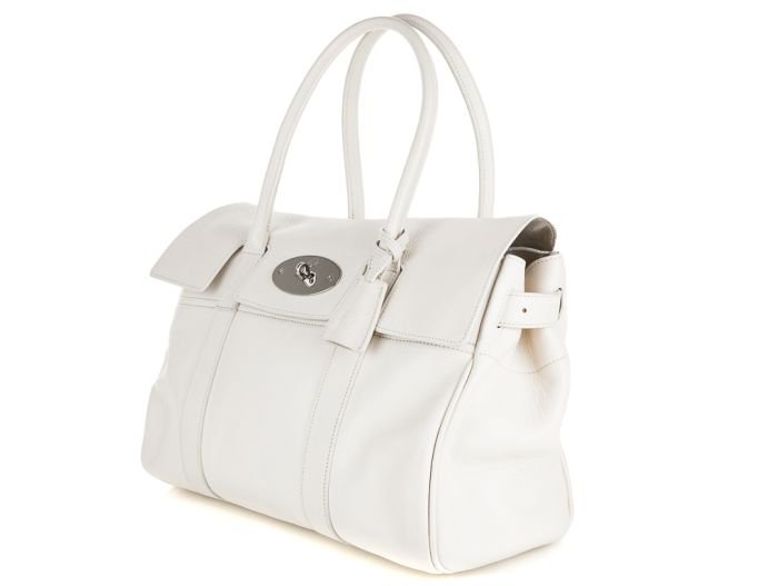 Pre-owned Mulberry Bayswater White Bag