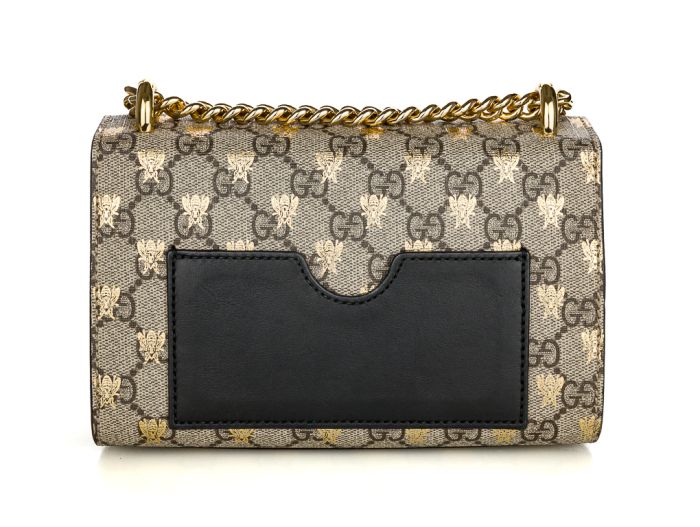 Gucci Padlock Small GG Bees Shoulder Bag