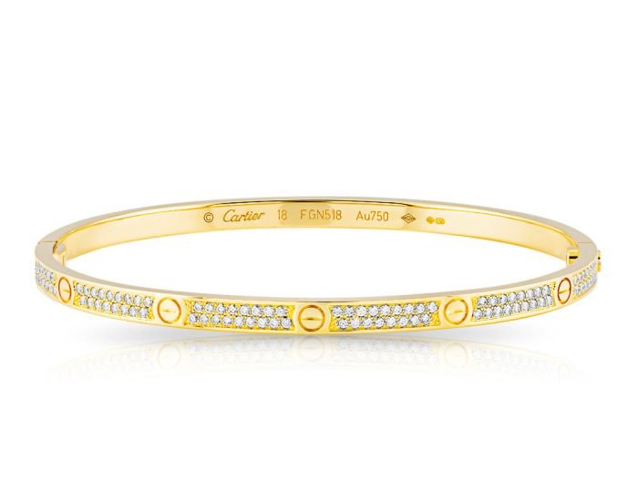 Cartier Diamond Pave Love Bangle
