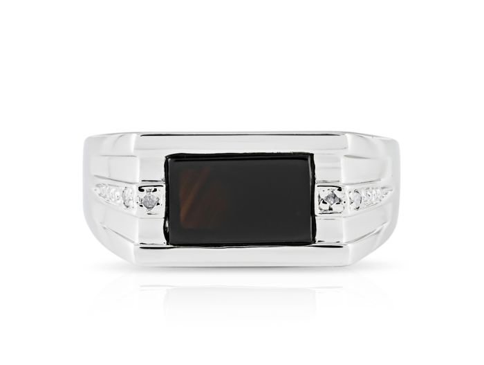 Onyx & Diamond Gents Ring