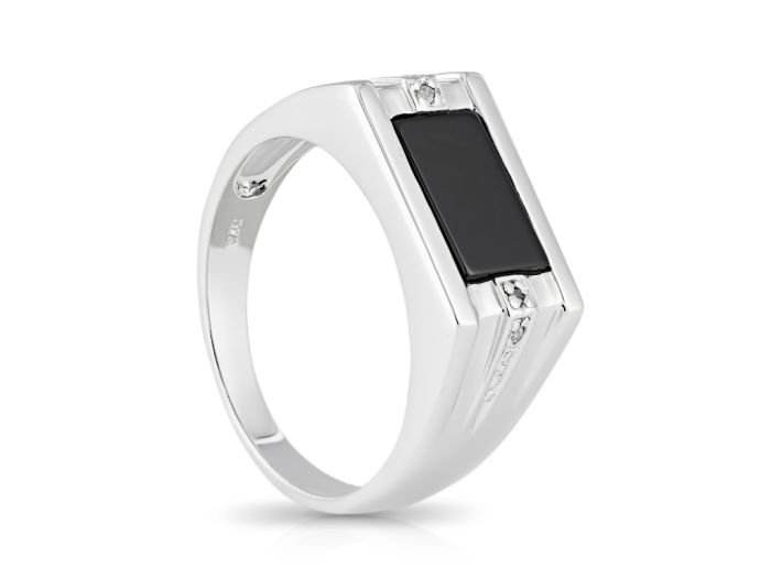 Onyx & Diamond Gents Ring