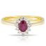 Ruby & Diamond Cluster Ring