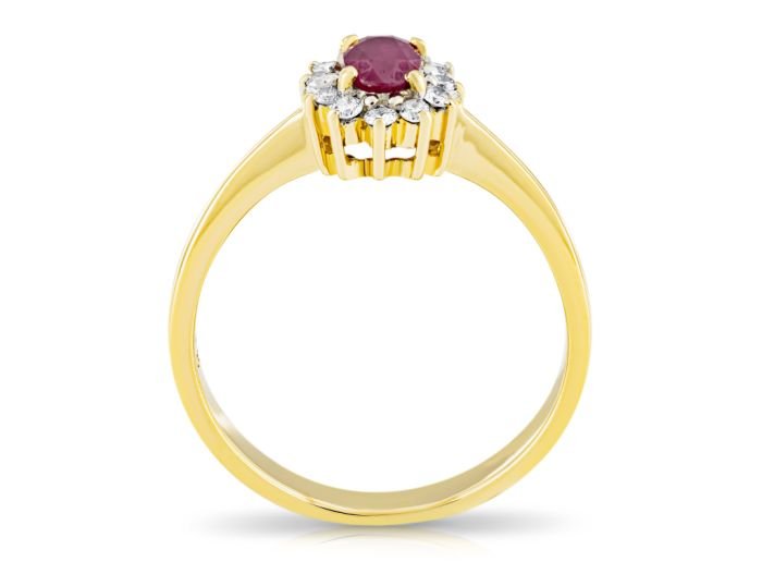 Ruby & Diamond Cluster Ring