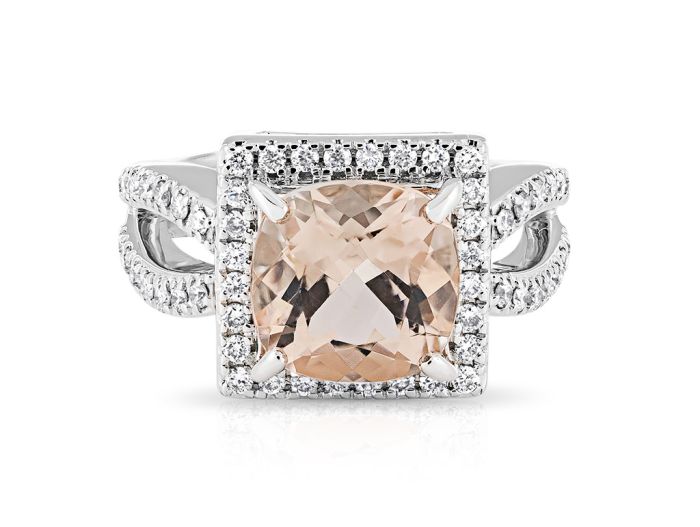 Morganite & Diamond Ring