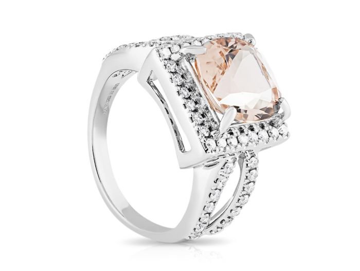 Morganite & Diamond Ring - Image 2