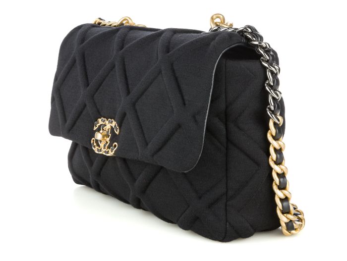 Chanel 19 Single Flap Cloth Bag