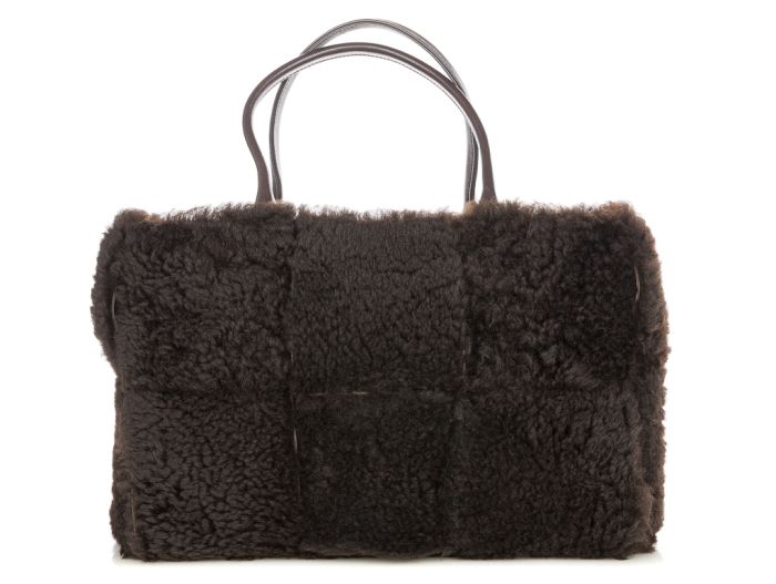Bottega Veneta Arco Shearling Tote Bag
