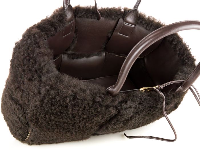 Bottega Veneta Arco Shearling Tote Bag