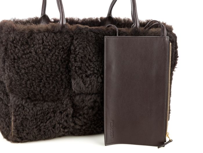 Bottega Veneta Arco Shearling Tote Bag