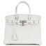 Pre-owned Hermes Birkin 30cm Bag in white