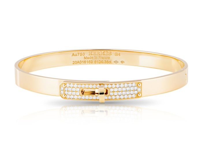 Hermes Kelly Diamond Set Bracelet
