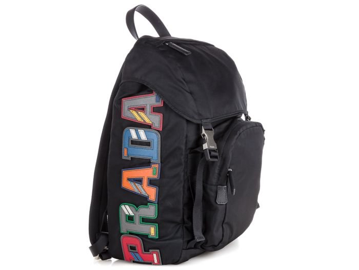 Prada Logo Patch Backpack