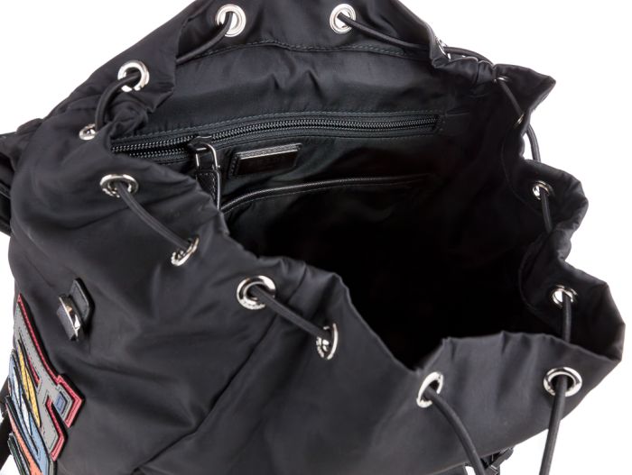 Prada Logo Patch Backpack