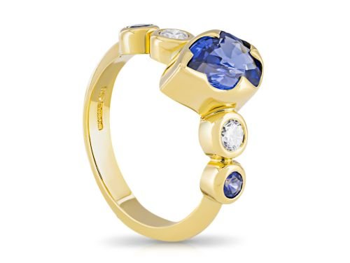 Sapphire & Diamond Ring