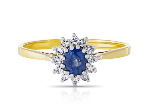 Sapphire & Diamond Cluster Ring