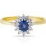 Sapphire & Diamond Cluster Ring