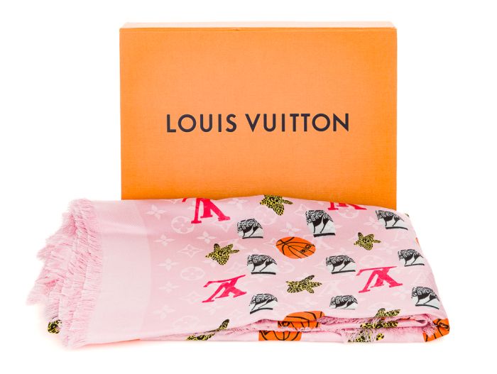 Louis Vuitton Limited Edition Bubble Pink Shawl