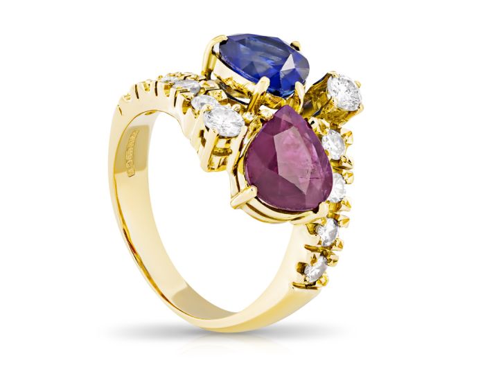 Gemstone & Diamond Ring - Image 2