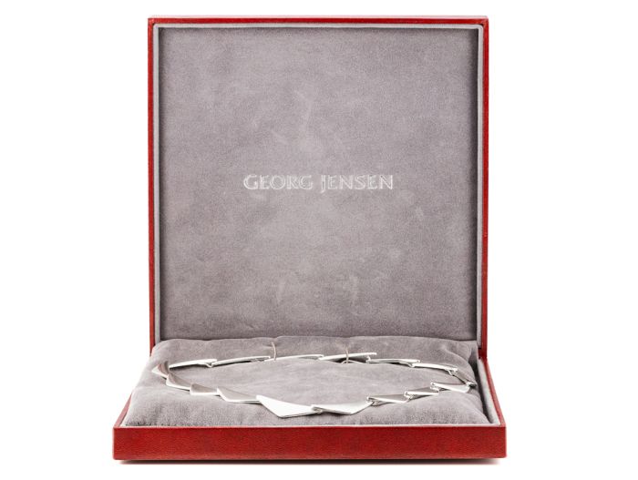 Georg Jensen Sterling Silver Peak Necklace and Clip Earrings - Image 7