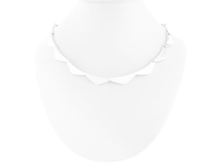 Georg Jensen Sterling Silver Peak Necklace and Clip Earrings - Image 2
