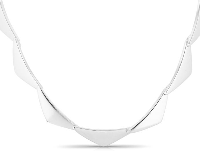 Georg Jensen Sterling Silver Peak Necklace and Clip Earrings - Image 5