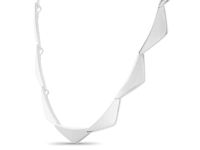 Georg Jensen Sterling Silver Peak Necklace and Clip Earrings - Image 6