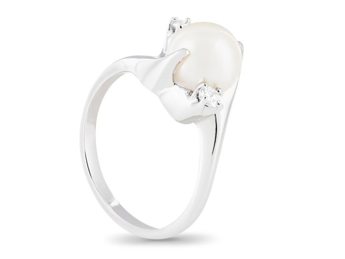 Pearl and Diamond Ring - Image 2