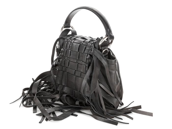Prada Nappa Woven Fringe Crossbody Bag