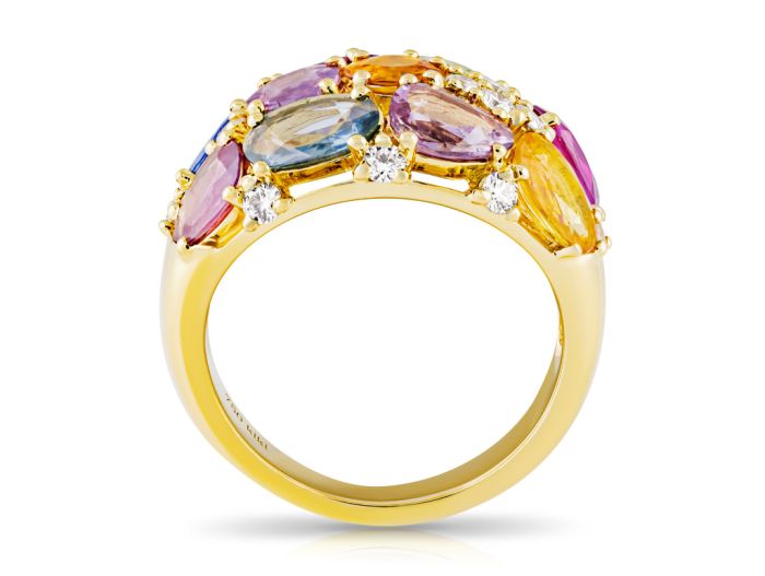 Kiki Diamond and Multi Coloured Stone Ring - Image 3