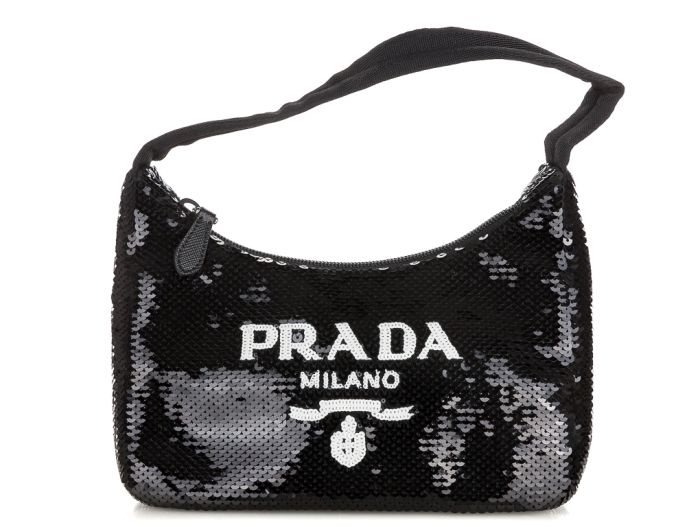 Prada Re-Edition 2000 Sequinned Mini Bag