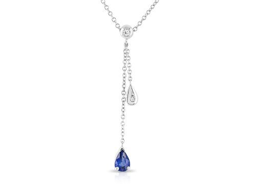 Diamond and Synthetic Sapphire Necklace