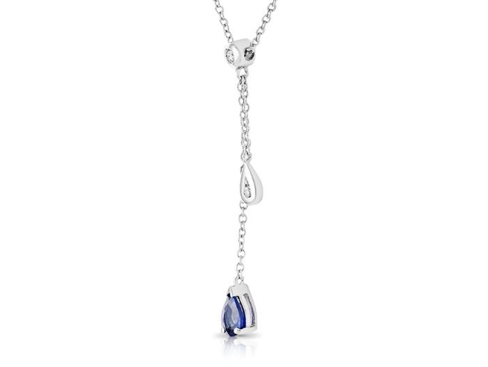 Diamond and Synthetic Sapphire Necklace - Image 2