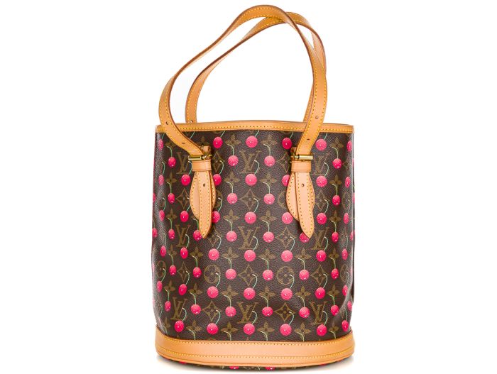 Louis Vuitton x Takashi Murakami Monogram Cherry Bucket Bag - Image 3
