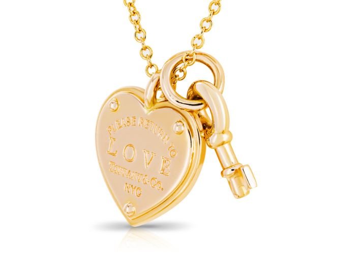 Tiffany & Co Return To Tiffany Love Heart Tag Key Pendant on Chain - Image 2