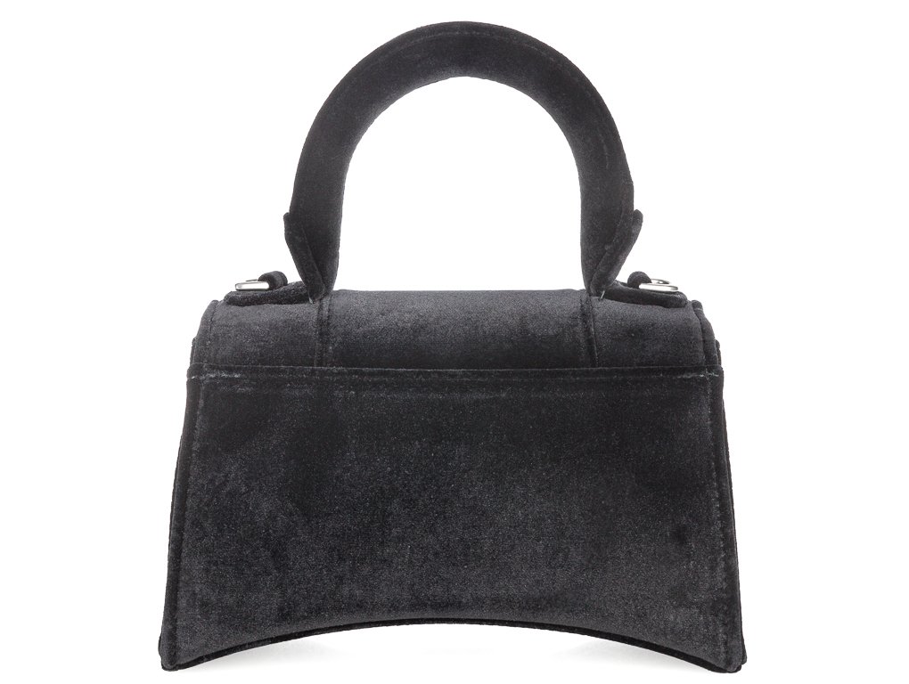直営店☆BALENCIAGA☆SALE! Hourglass XS ベルベット バッグ BALENCIAGA XS Hourglass Embossed Black Leather Bag New | eBay