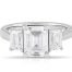 Trinity Emerald Cut Diamond Ring