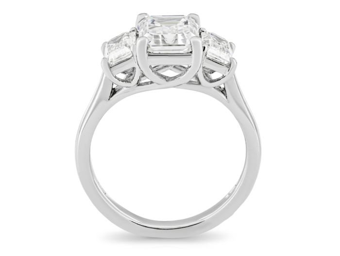 Trinity Emerald Cut Diamond Ring