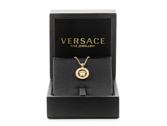 Versace Diamond Medusa Greca Necklace