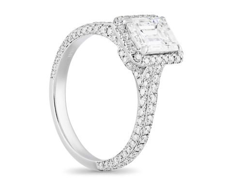 Emerald Cut Solitaire Diamond Ring (2)