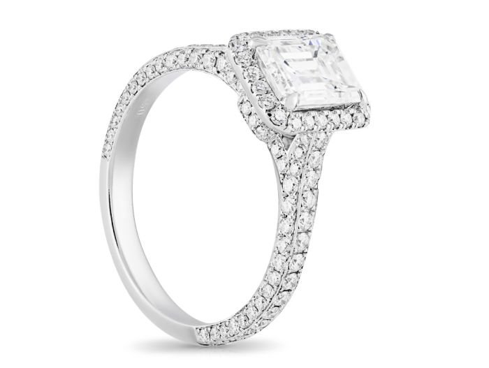 Emerald Cut Solitaire Diamond Ring (2)