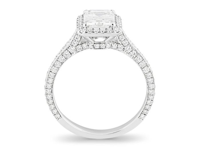 Emerald Cut Solitaire Diamond Ring - Image 3