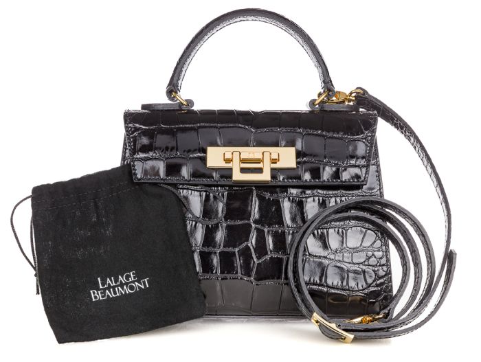 Lalage Fonteyn Mignon Croc Print Bag (1)