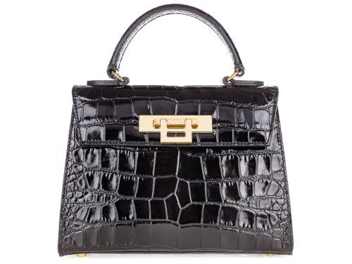 Lalage Fonteyn Mignon Croc Print Bag (2)
