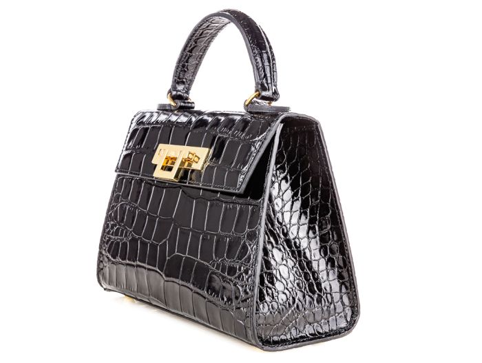Lalage Beaumont Fonteyn Mignon Croc Print Bag - Image 2