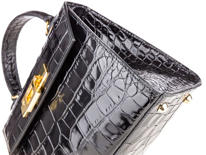 Lalage Beaumont Fonteyn Mignon Croc Print Bag - Image 4