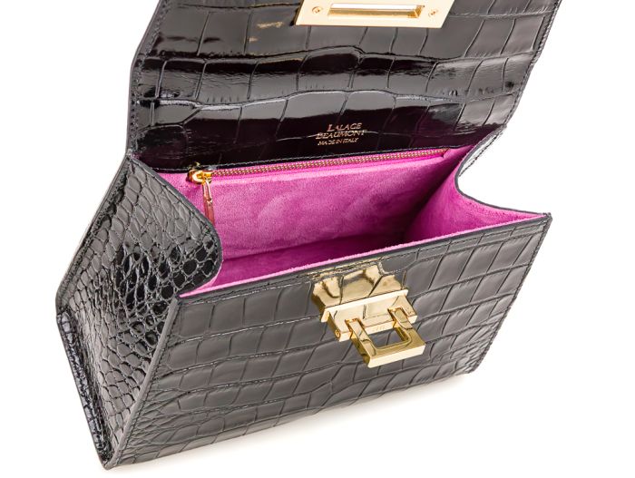 Lalage Beaumont Fonteyn Mignon Croc Print Bag - Image 5