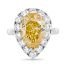 Yellow Pear Cut Diamond Ring (1)