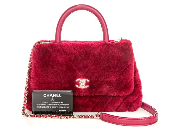 Chanel Shearling Coco Top Handle Bag